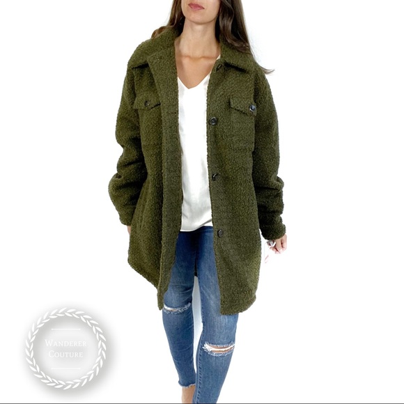 Olive Sarma Faux Sherpa Coat 